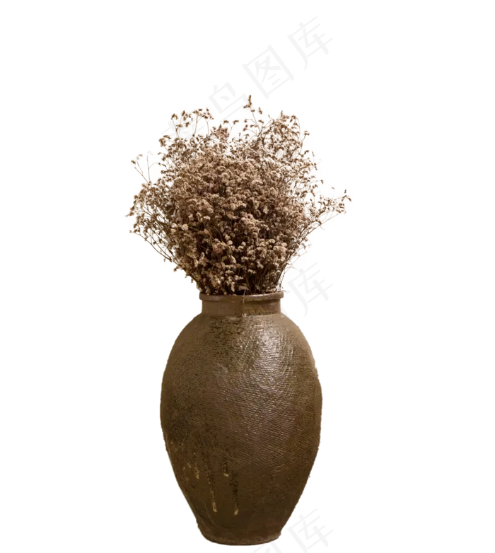 陶罐干花,免抠元素(1339X1495(DPI:300))psd模版下载