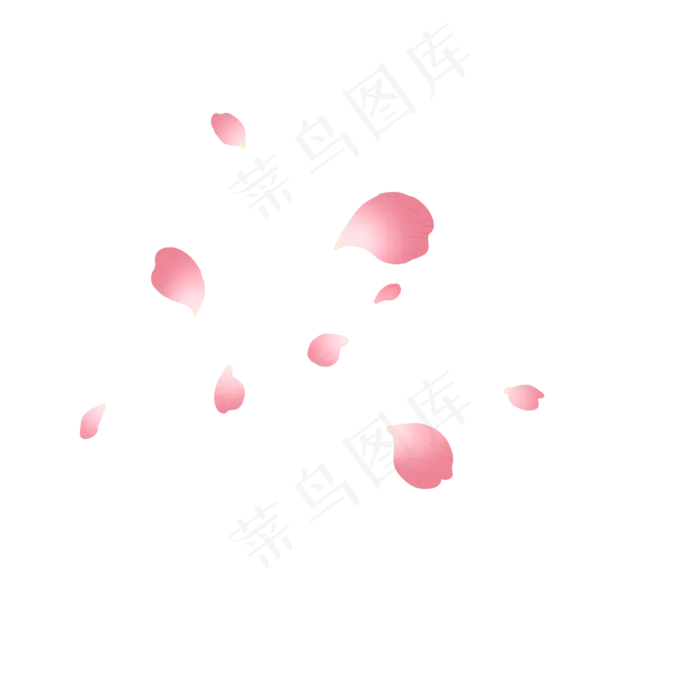 粉色少量花瓣PNG(2000X2000(DPI:300))psd模版下载