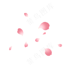 粉色少量花瓣PNG