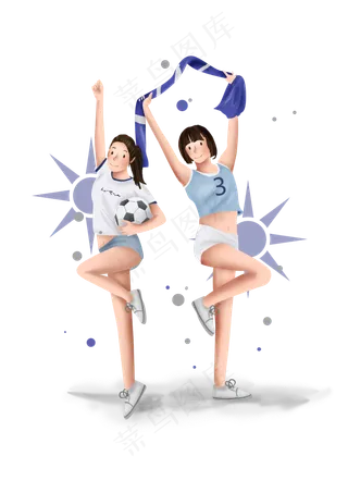 体育比赛啦啦队女孩,免抠元素