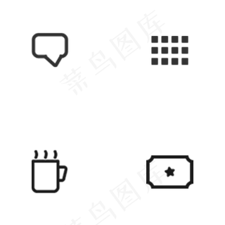 单色线性购物电商图标