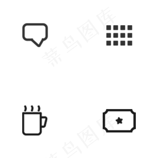 单色线性购物电商图标