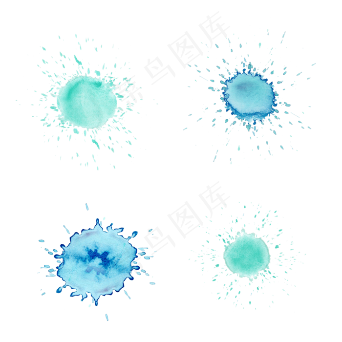 彩色墨迹水粉时尚底纹