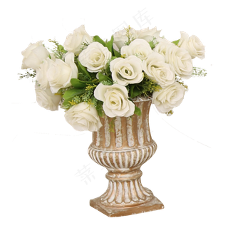 实拍礼物白色鲜花