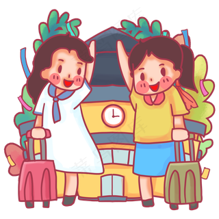 拉着行李离开再见