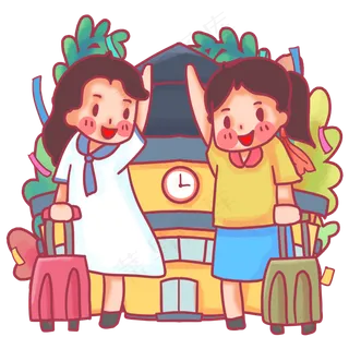 拉着行李离开再见