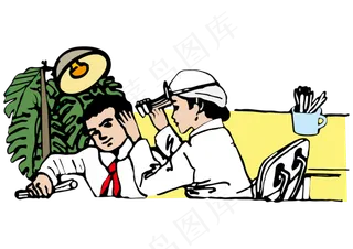 5.1劳动节手绘复古风爱岗敬业