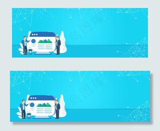蓝色科技商务金融理财banner