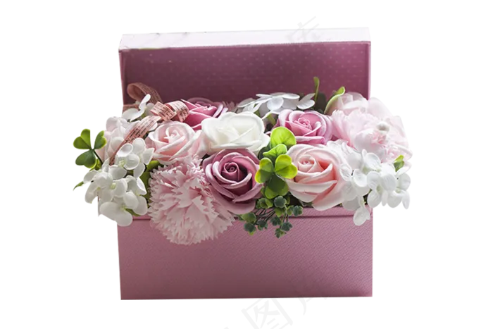粉红色新鲜花朵礼物(1000X667(DPI:240))psd模版下载
