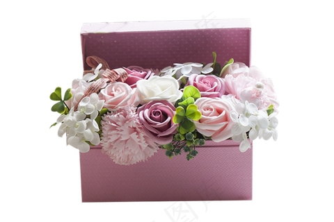 粉红色新鲜花朵礼物