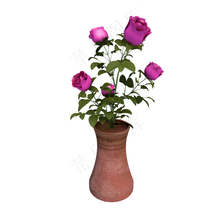 玫瑰花瓶(2000*2000px 300 dpi )