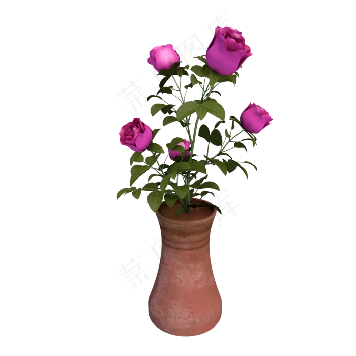 玫瑰花瓶(2000*2000px 300 dpi )