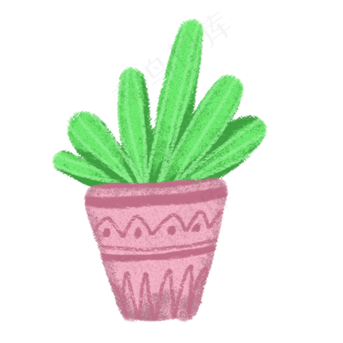 花盆春季自然植物(2000X2000(DPI:300))psd模版下载