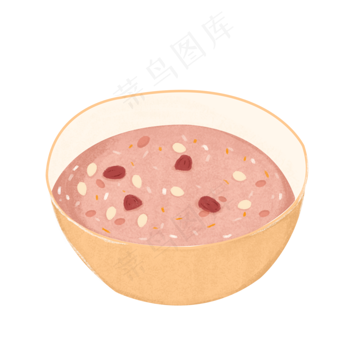 卡通腊八粥手绘装饰素材,免抠元素