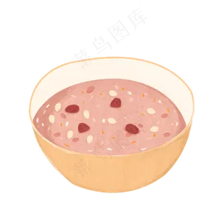 卡通腊八粥手绘装饰素材,免抠元素