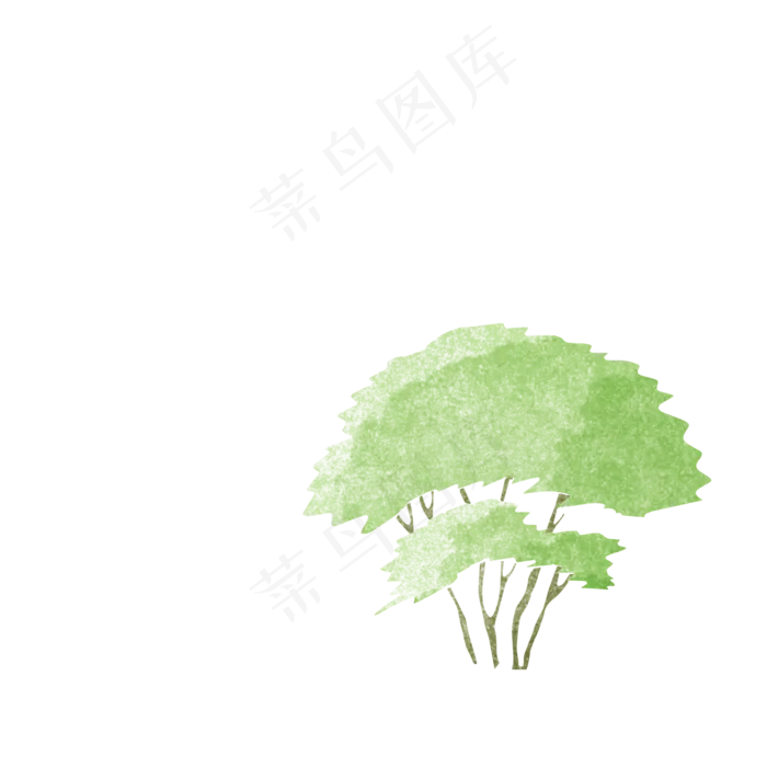 春天树木植物绿色(2000X2000(DPI:300))psd模版下载