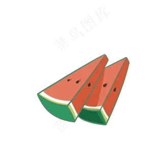 两块被切开的西瓜水果 两块被切开的西瓜水果