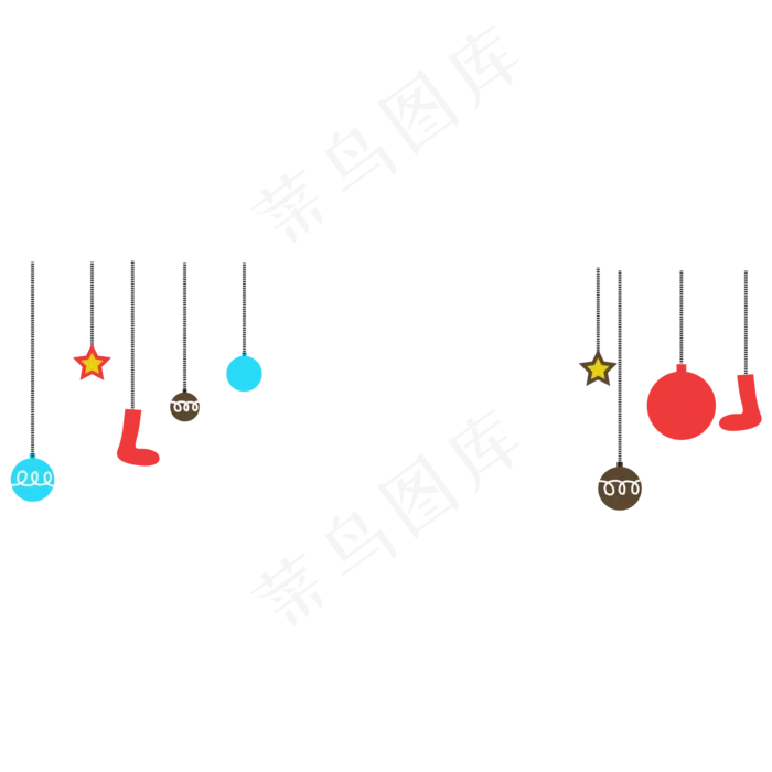 卡通矢量圣诞挂饰圣诞,免抠元素(3096X3957(DPI:300))ai矢量模版下载