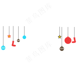 卡通矢量圣诞挂饰圣诞,免抠元素
