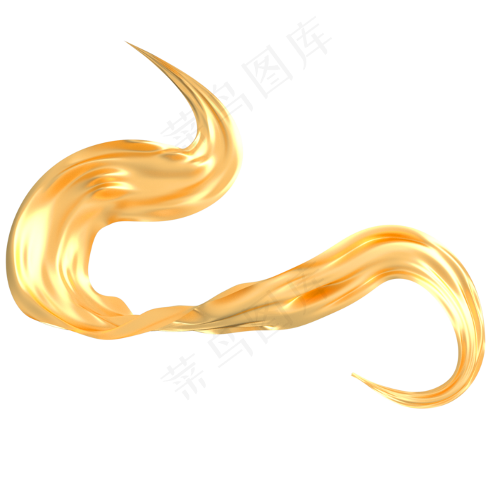 金色丝带,免抠元素