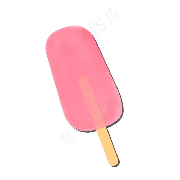 手绘夏天水蜜桃冰棒(2000X2000(DPI:300))psd模版下载