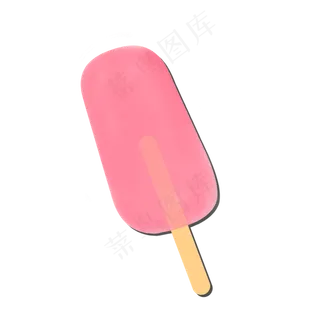 手绘夏天水蜜桃冰棒