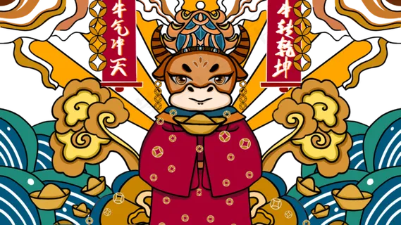 牛年国潮中国风新年 牛年国潮中国风新年