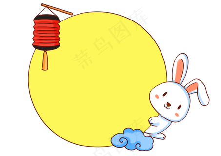 奔月玉兔边框