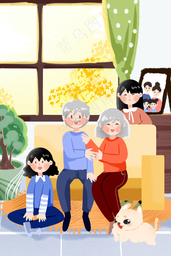 重阳节九九重阳节敬老老人重阳陪伴温馨