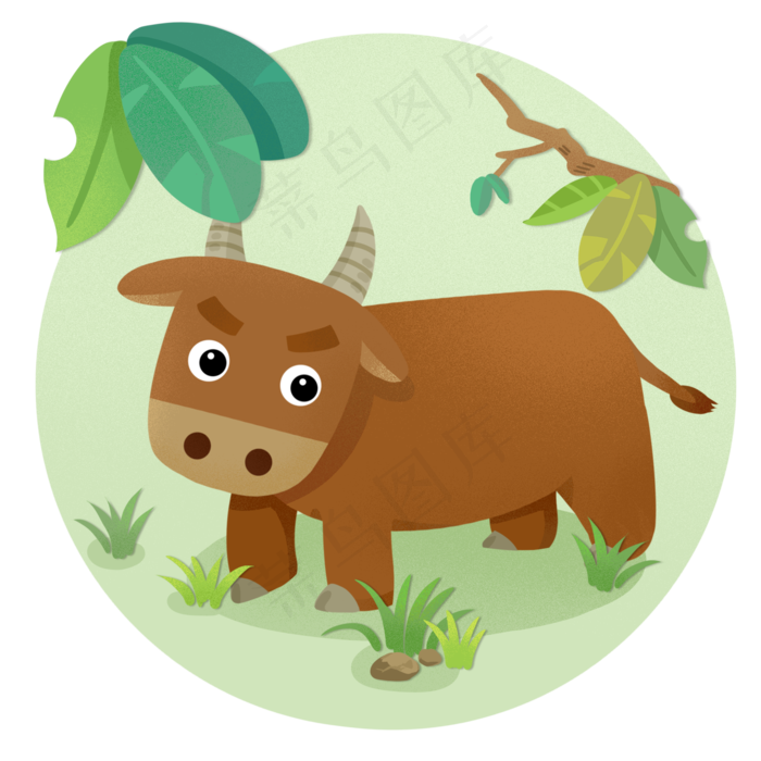 七夕情人节牛郎黄牛水牛动物植物