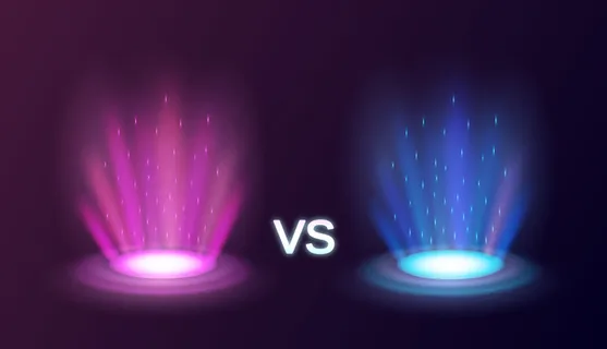 真实的发光魔术门户粉红色对蓝色与黑色背景光效果插图 真实的发光魔术门户粉红色对蓝色与黑色背景光效果插图