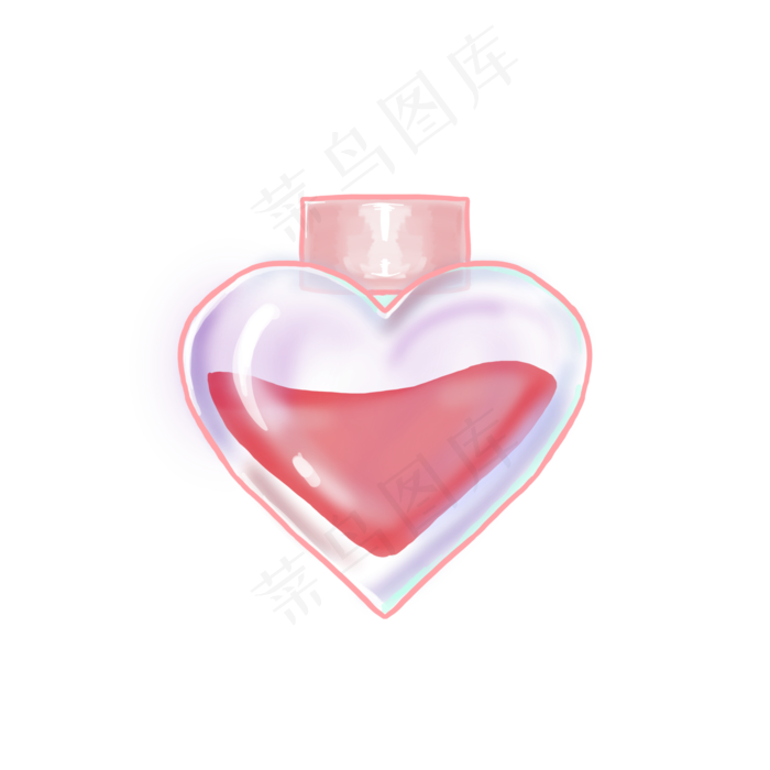 手绘心形瓶装香水