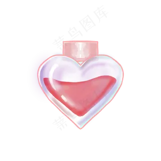 手绘心形瓶装香水