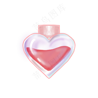 手绘心形瓶装香水