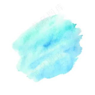 白色背景上抽象的绿色和蓝色水彩。 白色背景上抽象的绿色和蓝色水彩。