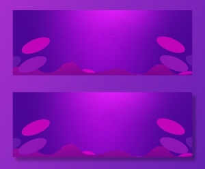 双12狂欢节几何紫色banner