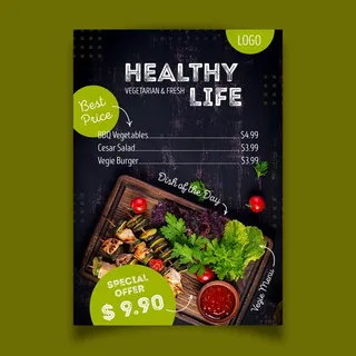 健康食品餐厅海报设计