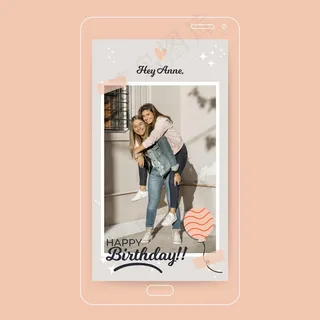 生日快乐模板故事配照片