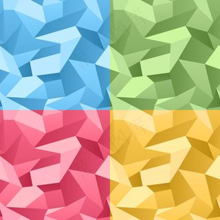 矢量彩色无缝3d折叠水晶抽象背景