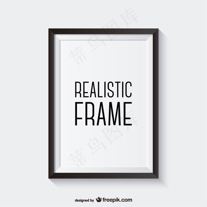 逼真的黑色边框