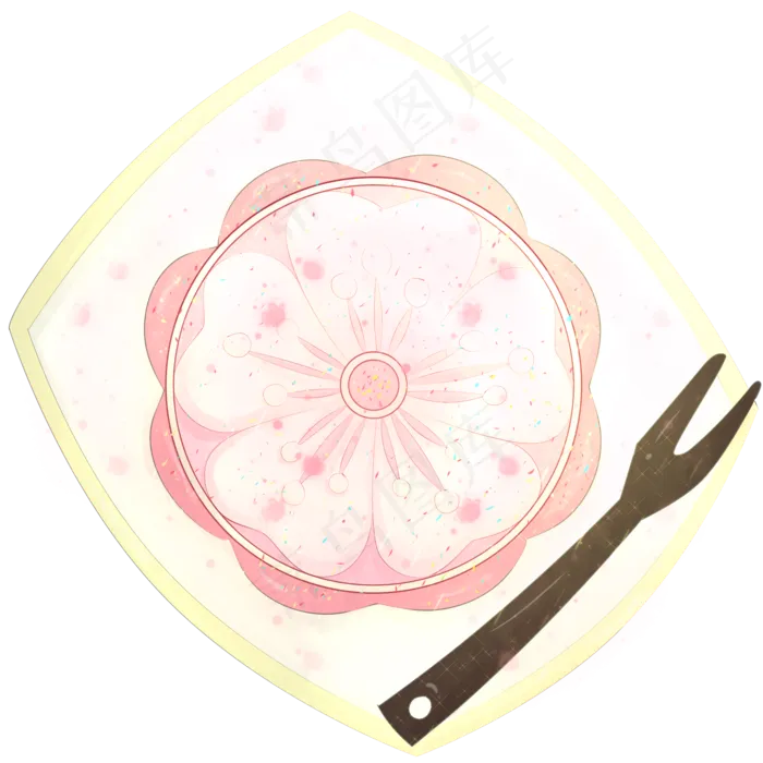 粉色花瓣中秋月饼(2000X2000(DPI:299))psd模版下载