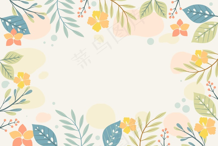 用于缩放的热带树叶背景