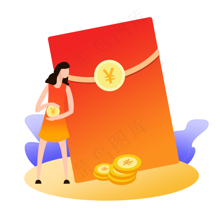 金融投资理财红包金币素材