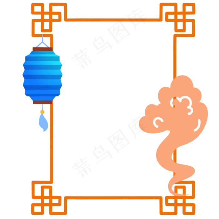 中国风灯笼边框(2000X2000(DPI:299))psd模版下载