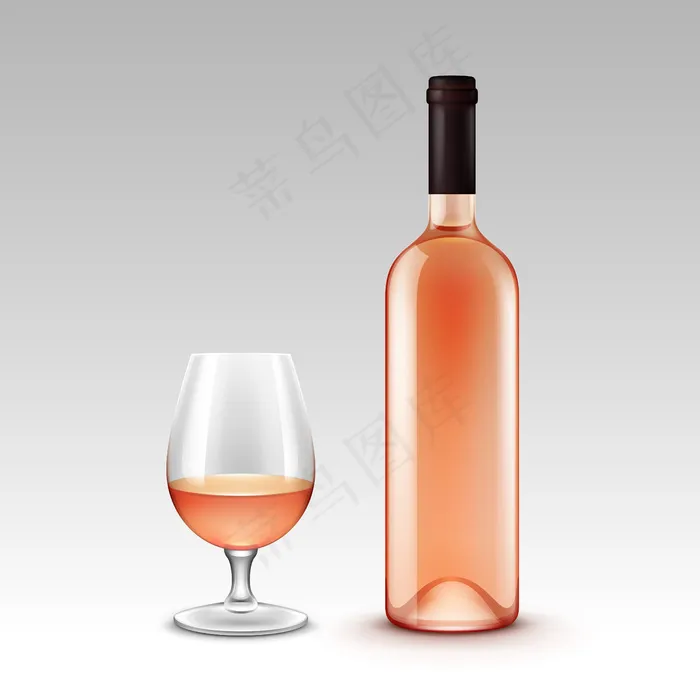 背景上有一套酒瓶和酒杯eps,ai矢量模版下载