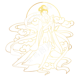 中秋奔月嫦娥玉兔