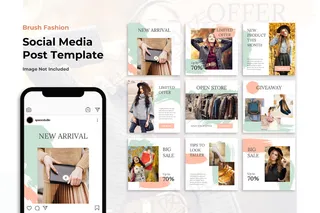 刷时尚商店社交媒体横幅banner模板