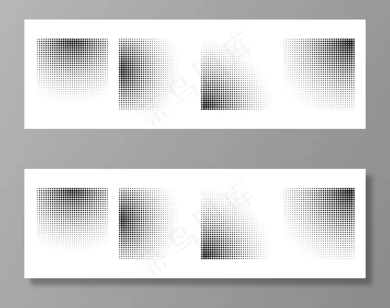 半色调径向渐变效果背景集eps,ai矢量模版下载