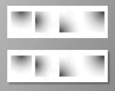 半色调径向渐变效果背景集