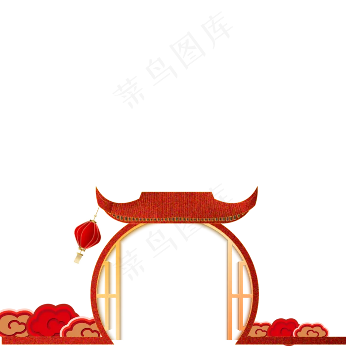 中国风屋檐装饰(2000*2000px 300 dpi )ai矢量模版下载